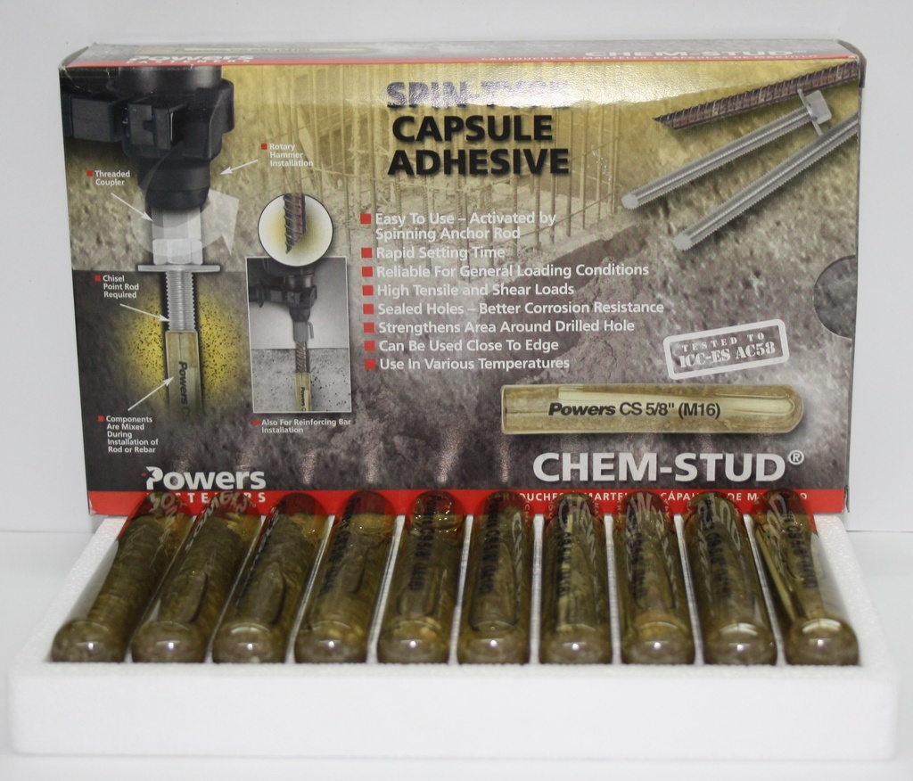 C-C : CAPSULE ANCHORS 5/8'' (BOX OF 10)