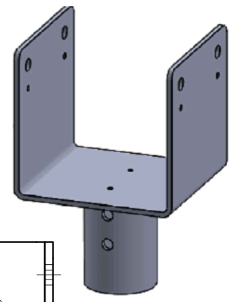 TU66T3 - TÊTE FIXE 6" X 6" POUR 2 7/8"